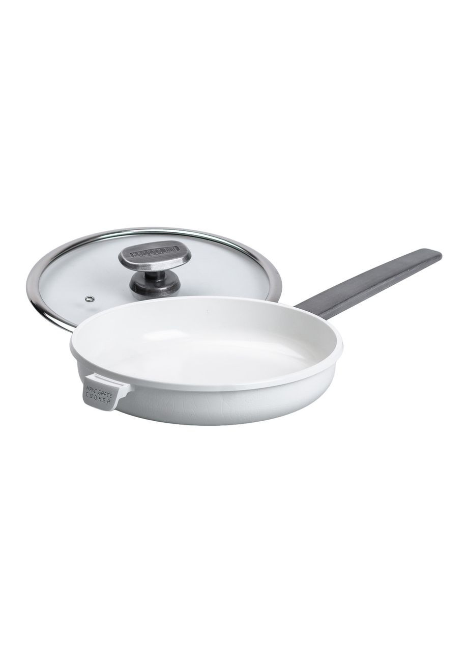 Сковорода универсальная Designed алюминиевая 24 см с антипригарным покрытием, белый MGC (322771179)
