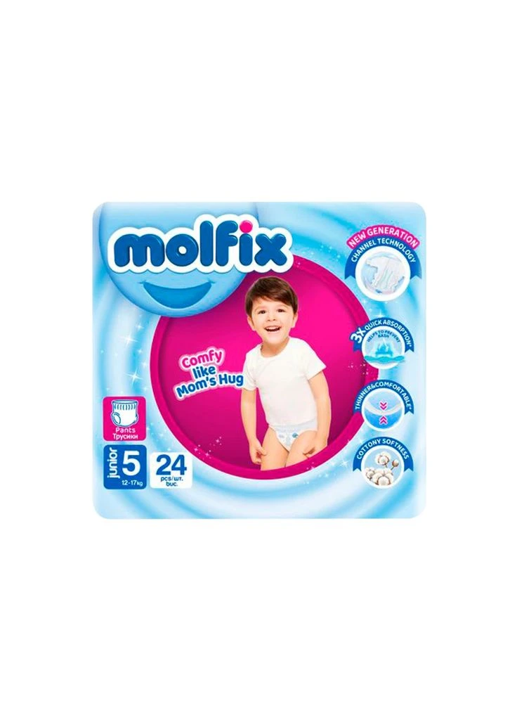Подгузники Трусики 5 junior 12-17 кг 24 шт (8690536842636) Molfix (390949349)