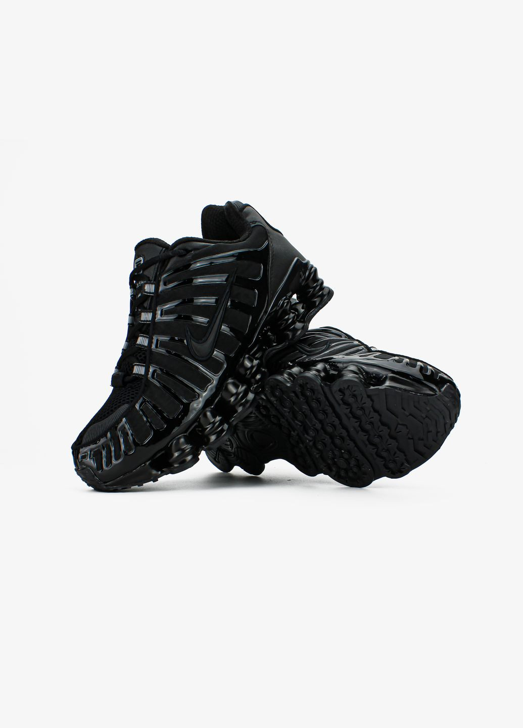 Чорні Осінні кросівки чоловічі і жіночі nike shox tl black | найк шокс тл чорні No Brand