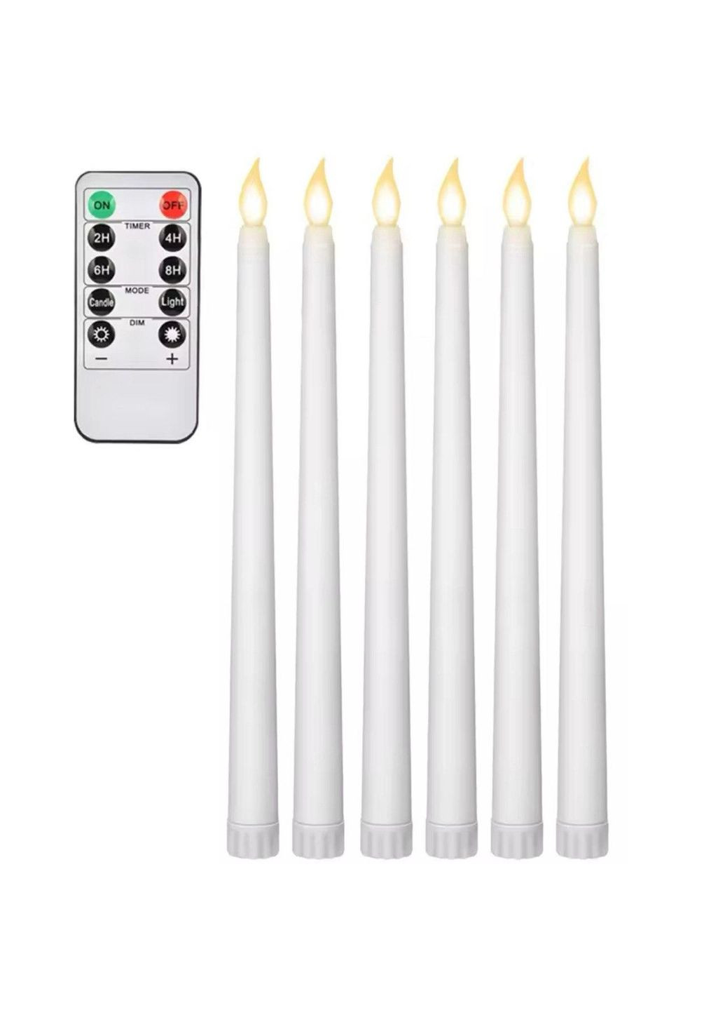 Набір Led свічок 6 шт. з пультом (2*ААА батарейки) No Brand (309028850)