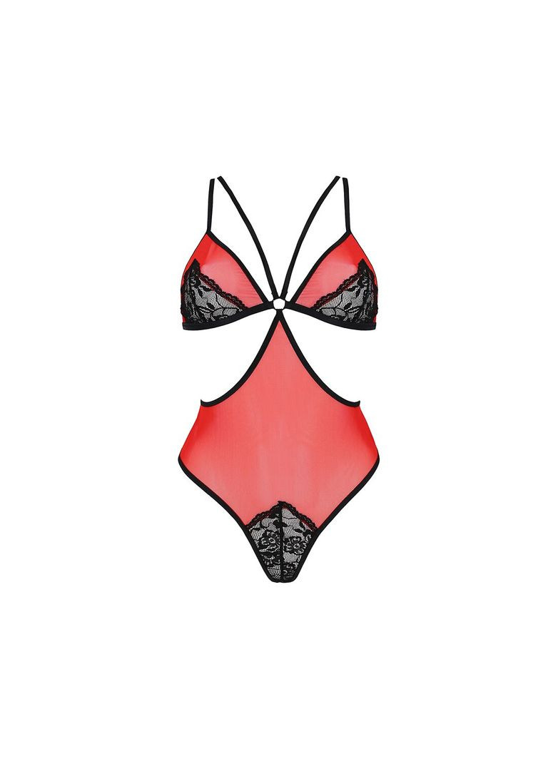 Полупрозрачное боди с кружевом PEONIA BODY S/M red Passion (369951062)