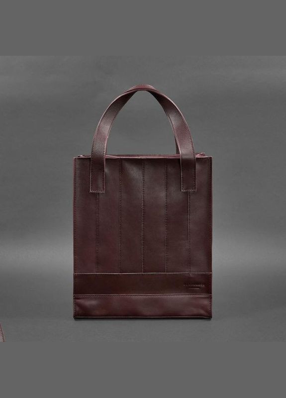 Шкіряна сумка жіноча через плече шоппер Бетсі бордова краст BlankNote (302007711)