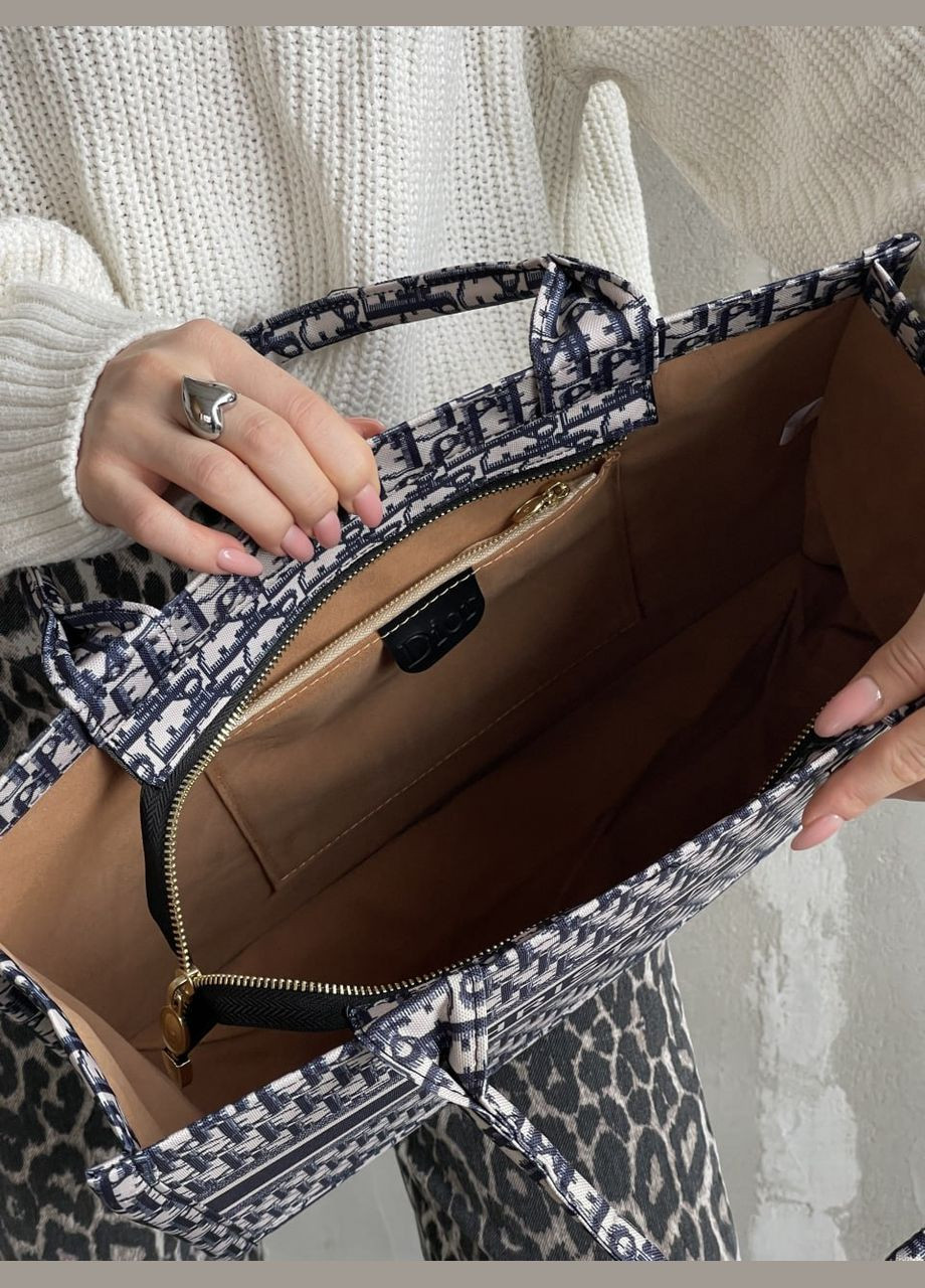 Сумка Диор шопер тканевый БОЛЬШОЙ (молочно-синий цвет) No Brand (322456174)