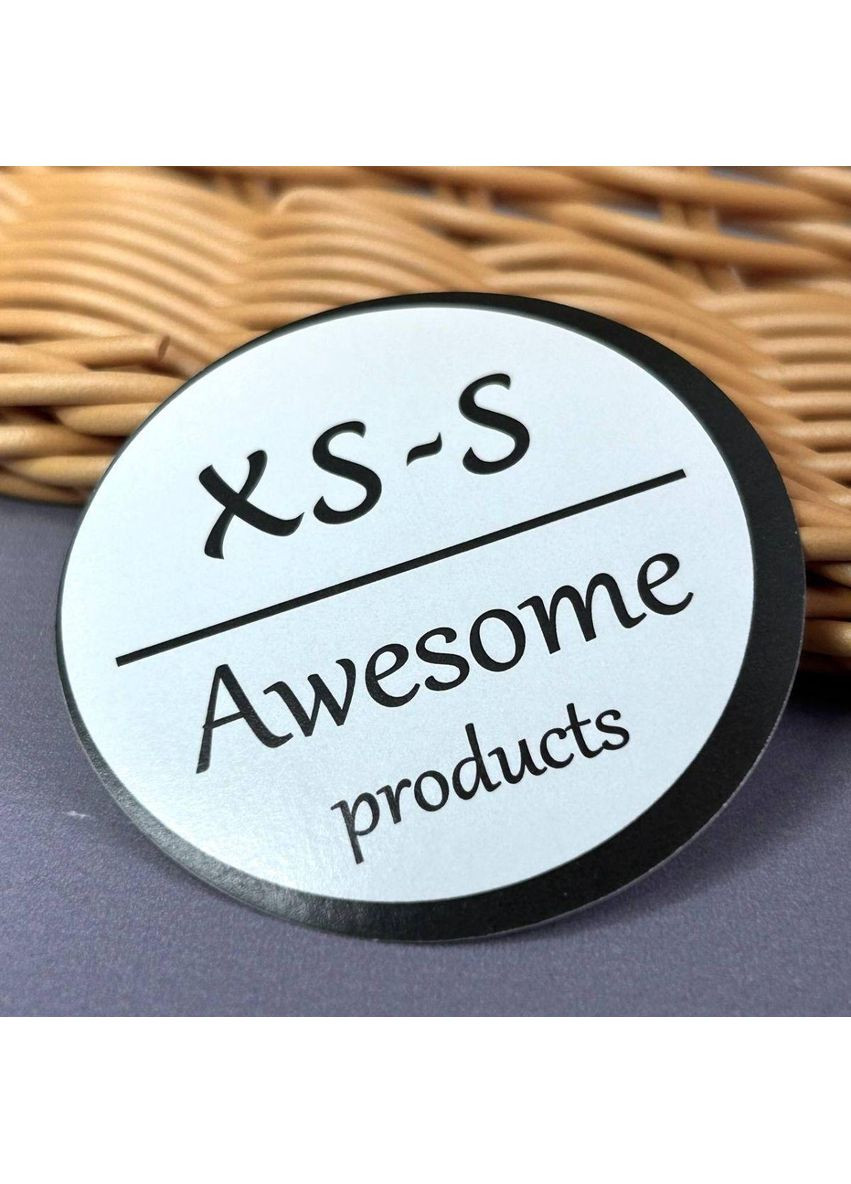 Наклейка-бірка розмірник XS-S - 50 мм біла Plus-plus (354797115)