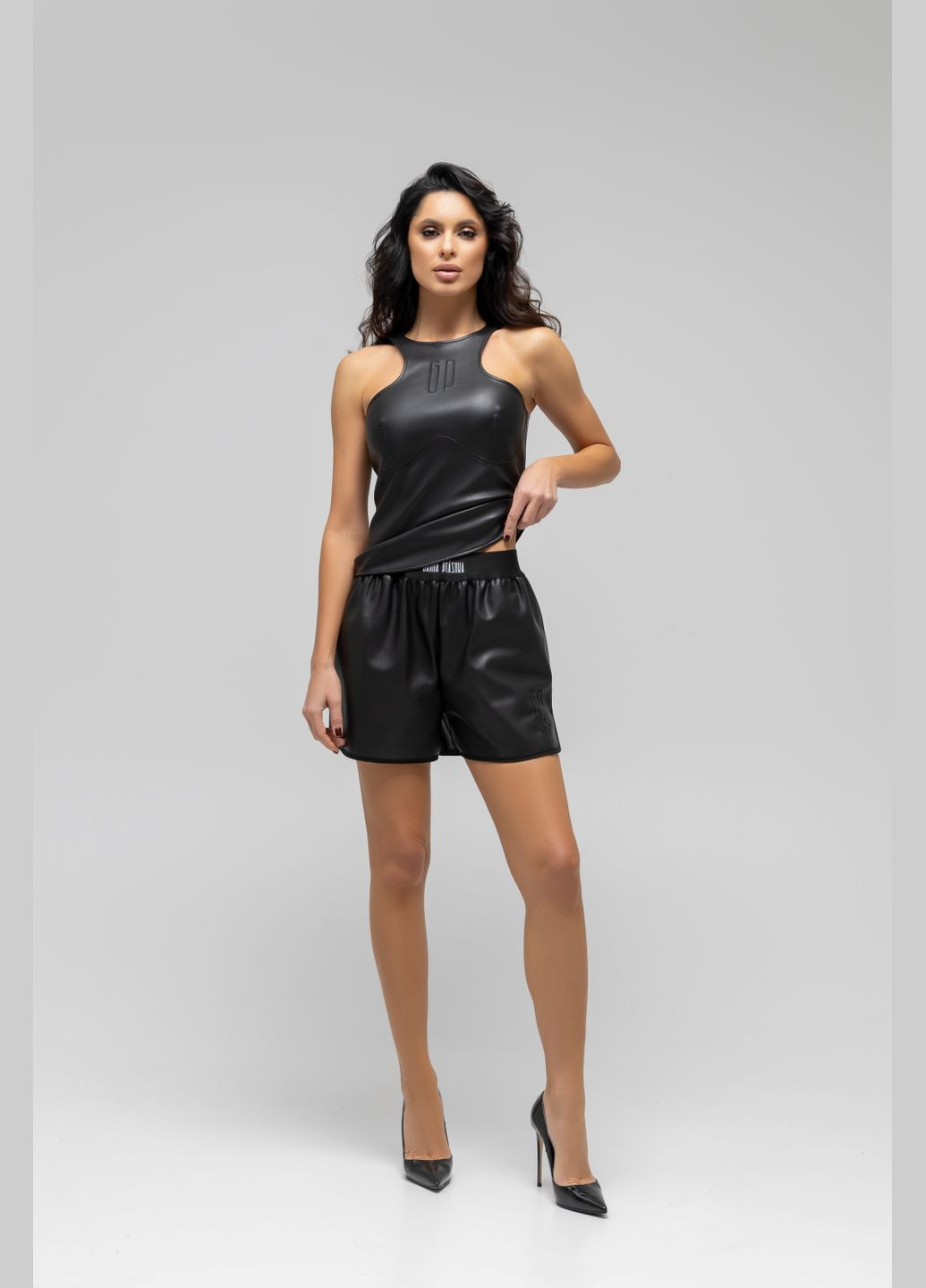 Шорты из экокожи Ganna Ptashka шорти (332804381)