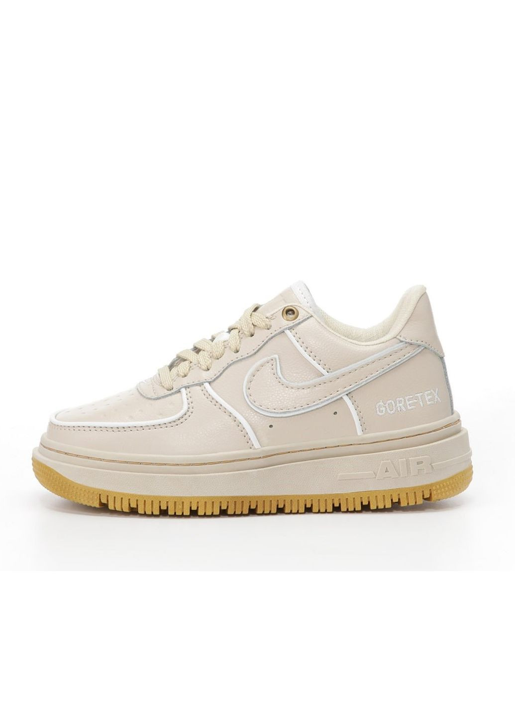 Кросівки зимові жіночі Nike Air Force 1 winter beige termo Gore-Tex | Найк Аір Форс 1 бежеві термо No Brand бежеві зими (309006062)