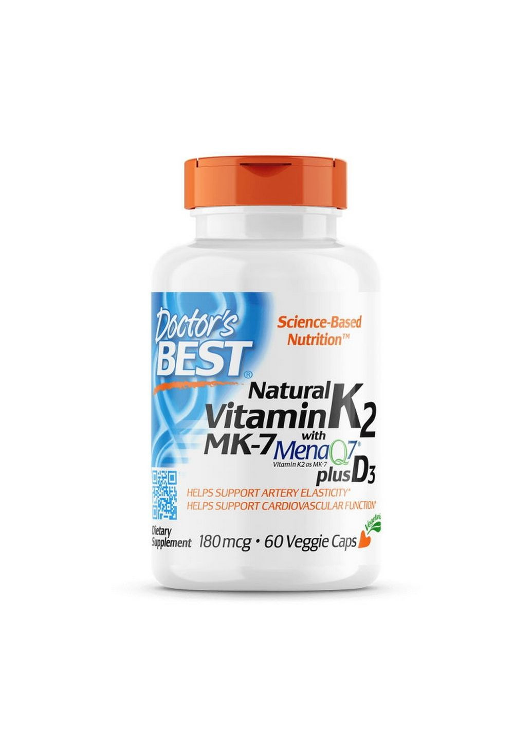 Вітаміни та мінерали Natural Vitamin K2 MK-7 + D3, 60 капсул Doctor's Best (293341970)