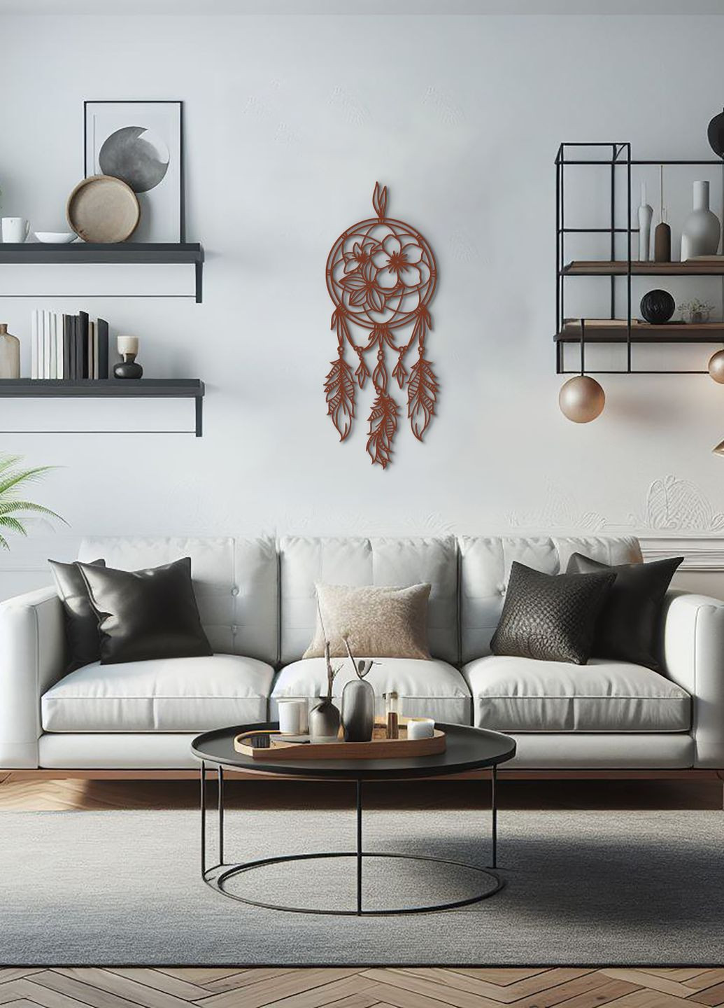 Картина лофт, настінний декор для дому "Квіткові сни", декоративне панно 40х15 см Woodyard (292113294)