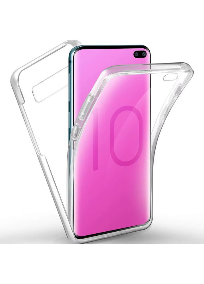 360 протиударний чохол для Samsung Galaxy S10 Plus прозорий двосторонній чохол на самсунг з10+ TPU (323166212)