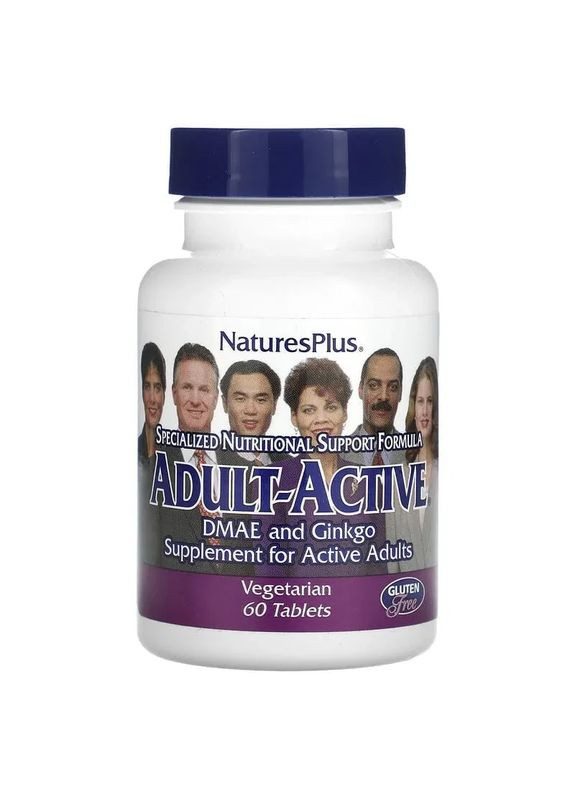 Витамины для поддержания энергии у взрослых Adult-Active Natures Plus, 60 таблеток Nature's Plus (361116246)