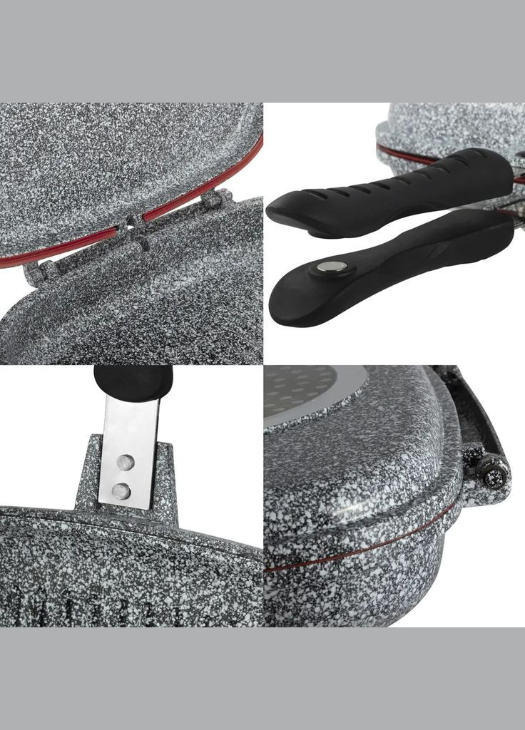 Сковорода-гриль двойная KM-100516 32х7.5 см серая Ofenbach (364105342)