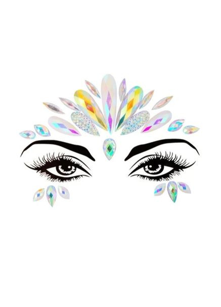 Стразы наклейки на лицо и тело для детей и взрослых one size разноцветный No Brand (362267938)