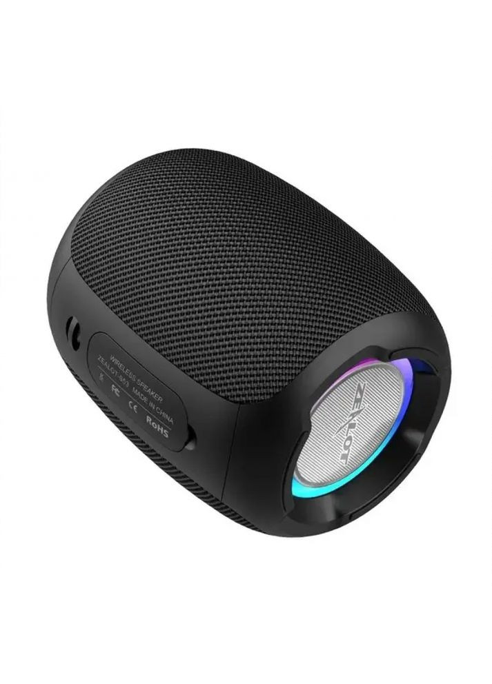 Портативна беспроводная акустика S53 Блютуз V5/AUX/USB/TF/RGB емкость 4400 мАг 5W Black Zealot (340935466)
