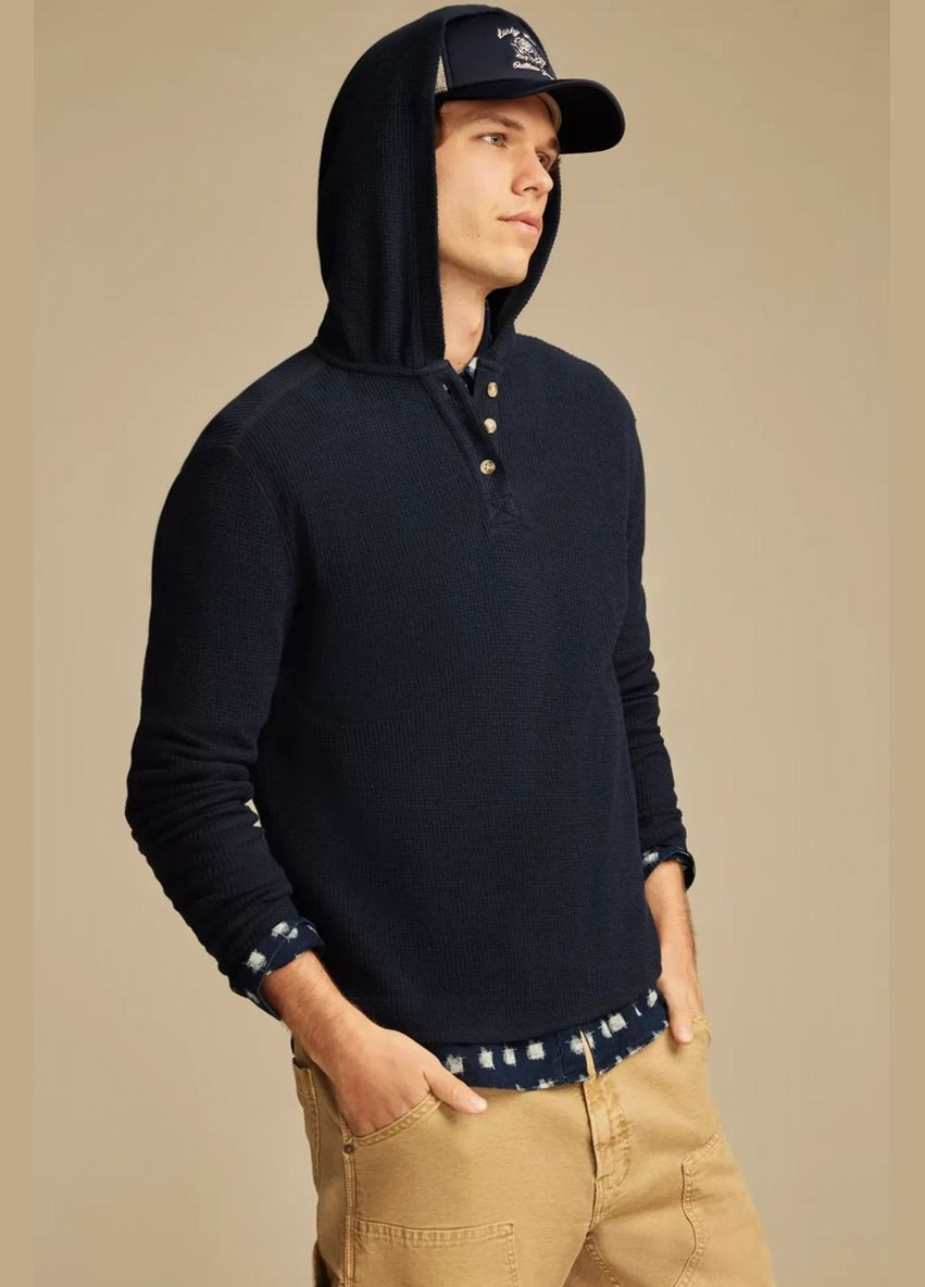 Темно-синий демисезонный кэжуал лонгслив Lucky Brand