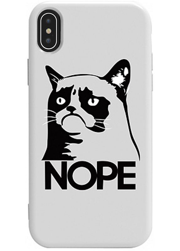 Чехол-накладка Pure TPU 2mm Print Case Apple iPhone XS Max #4 Cat Nope White Toto (301782659)