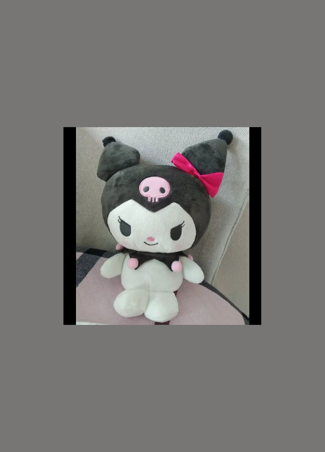 Куроми игрушка мягкая плюшевая 25 см аниме Kuromi Hello Kitty розовая No Brand (322931183)