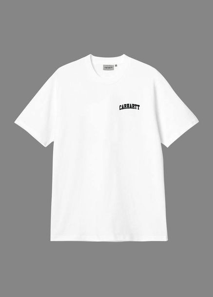 Біла футболка біла стильна з великим заднім принтом бомбою в стилі carhartt No Brand