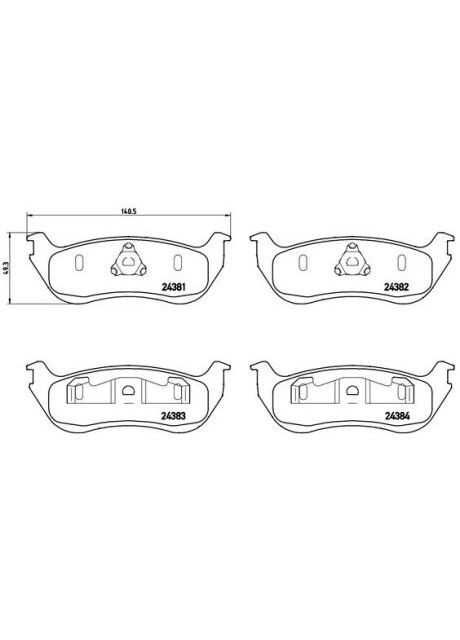 Тормозные колодки дисковые Brembo (364835088)