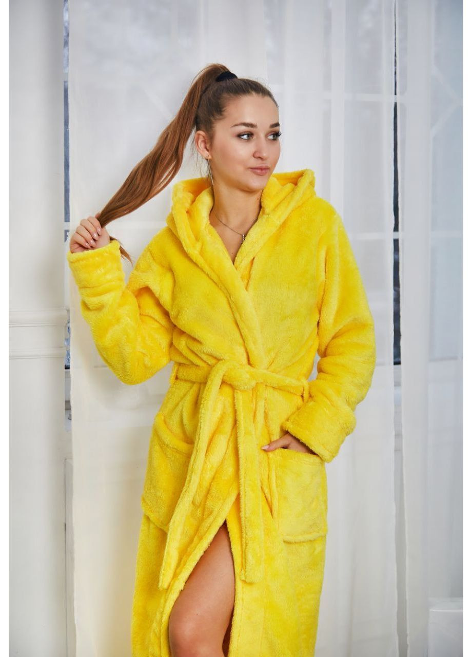 Халат махровий жіночий довгий, теплий No Brand халат (365284430)
