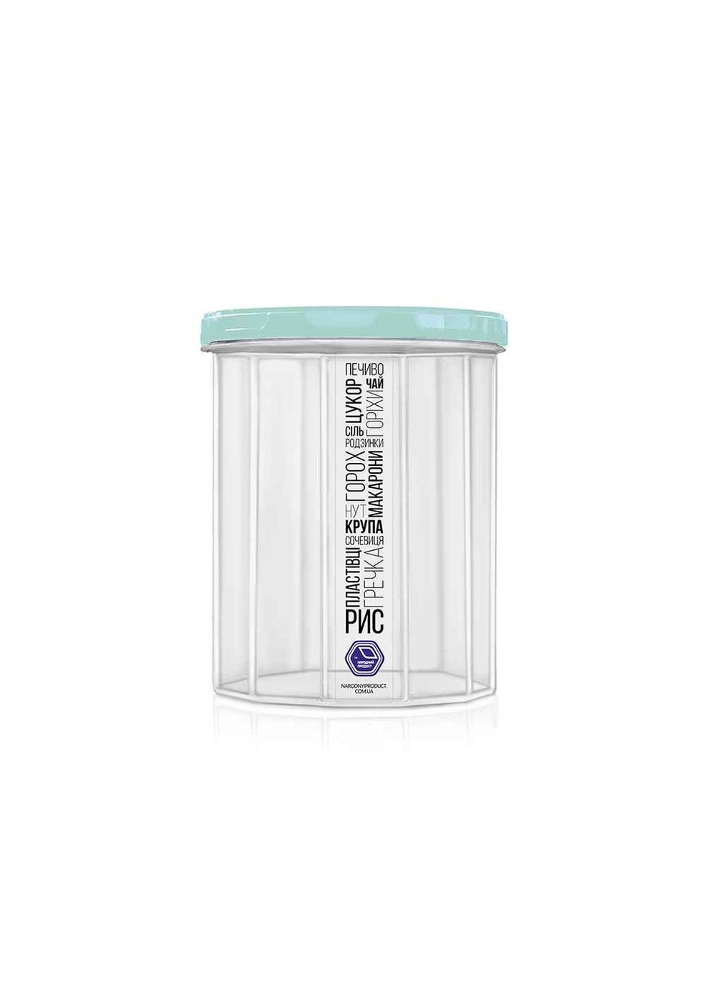 Емкость для сыпучих продуктов 2л мятная крышка 98м. Народний Продукт (359435521)