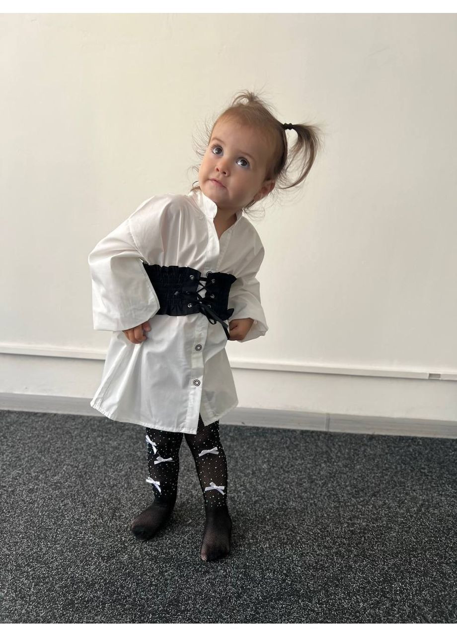 Подовжена з корсетом-резинкою для дівчинки 👧 No Brand сорочка (367859550)