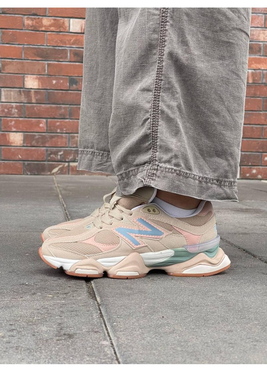 Рожеві Осінні кросівки чоловічі new balance 9060 beige pink blue нью беланс 9060 No Brand