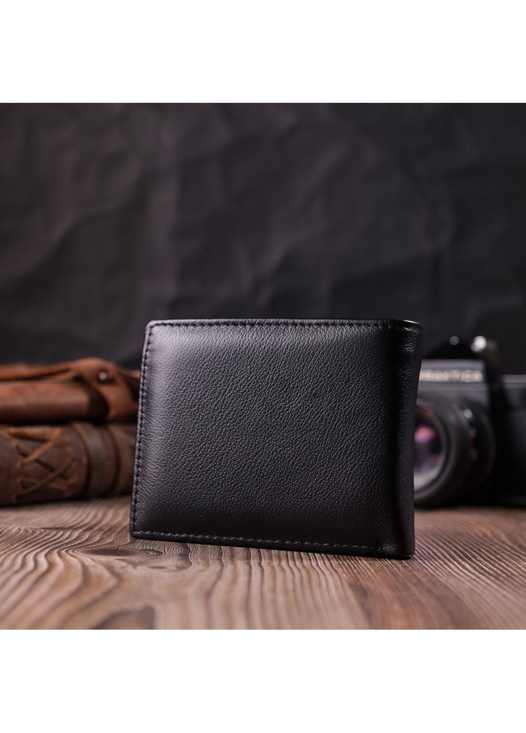 Чоловічий шкіряний гаманець 11,5х8,7х1 см st leather (288047698)