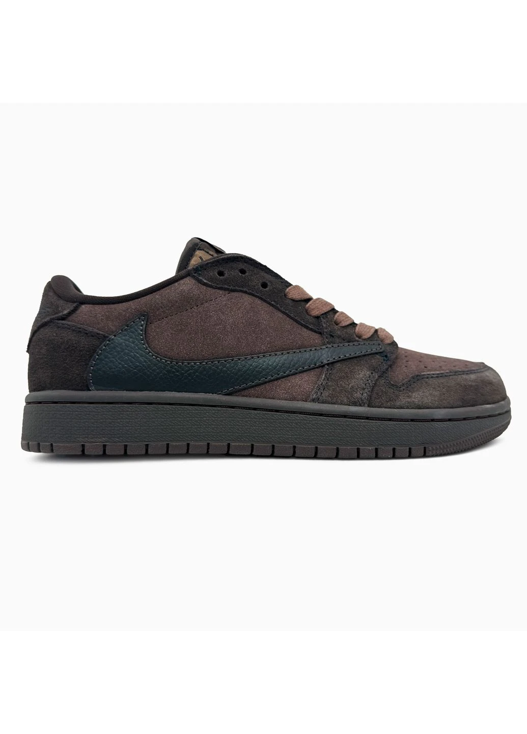 Коричневые летние кроссовки nike air jordan 1 low x travis scott velvet brown найк аир джордан No Brand