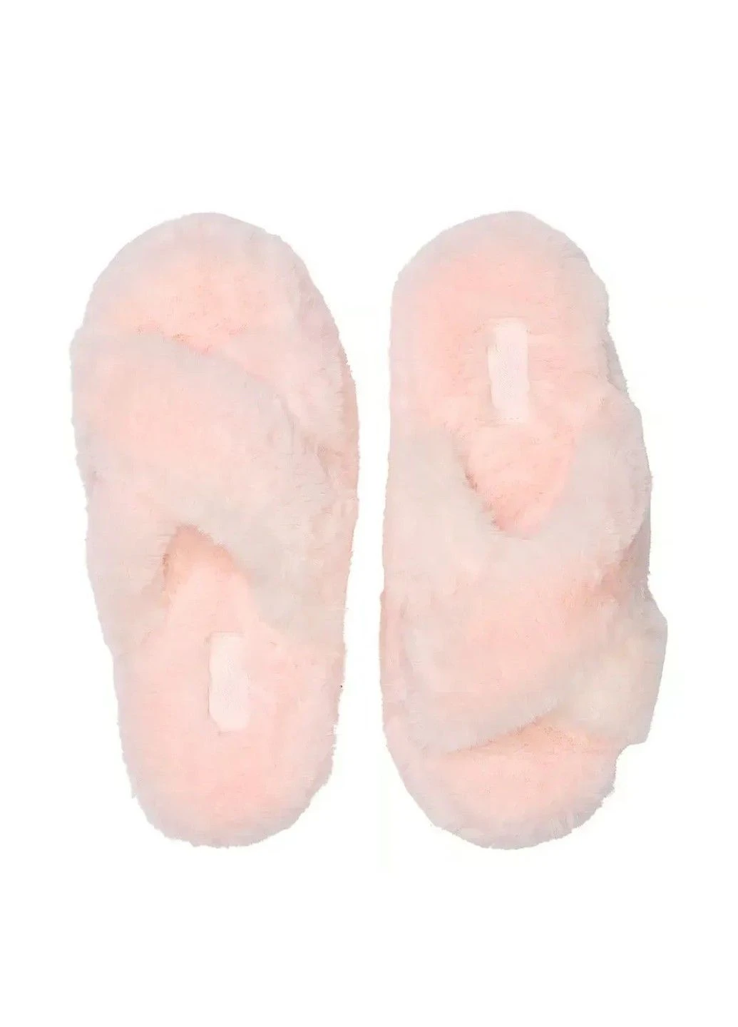 Капці домашні на платформі & Pink Faux Fur Platform Slippers Victoria's Secret (332796281)