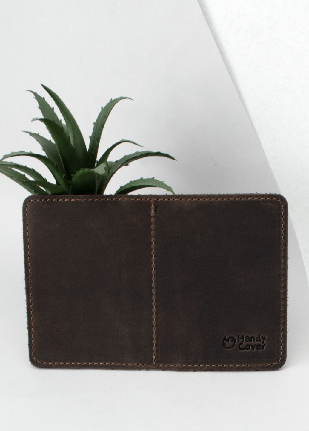 Подарунковий набір для чоловіка в коробці №42 (коричневий) ремінь, портмоне, обкладинка ID паспорт HandyCover (302211523)