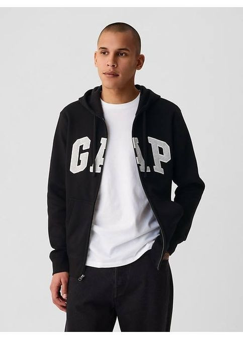 Худi на блискавці Soft Arch Logo L Чорний (715005063) Gap (368683663)