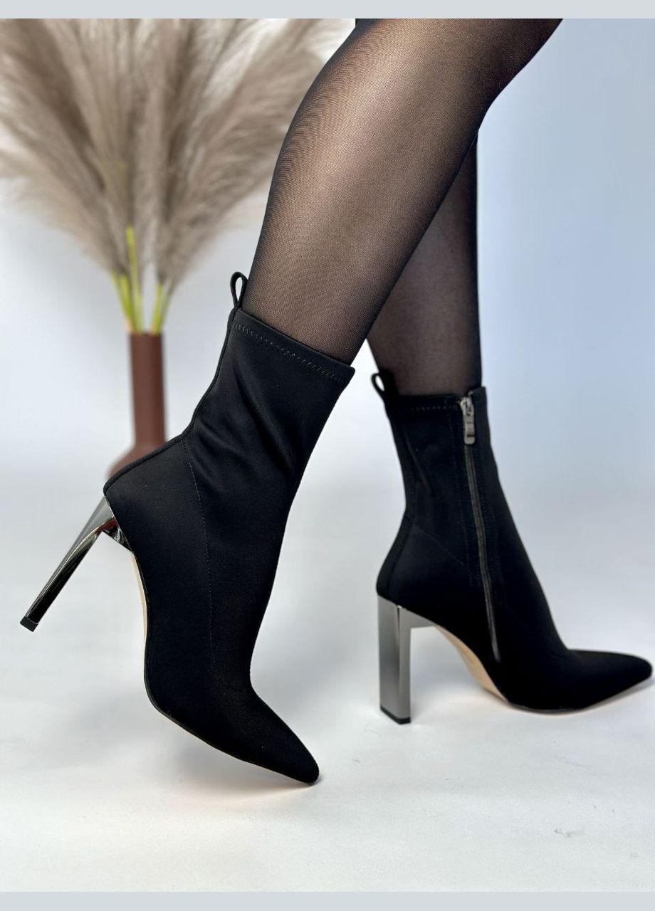 Черные демисезонная стильные женские ботильоны No Brand
