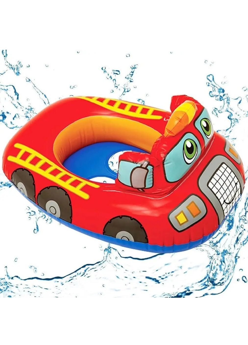Детский надувной круг в форме машинки для плавания в бассейне водоеме на пляже диаметр 81 см (480489-Prob) Автомобиль Unbranded (336327351)