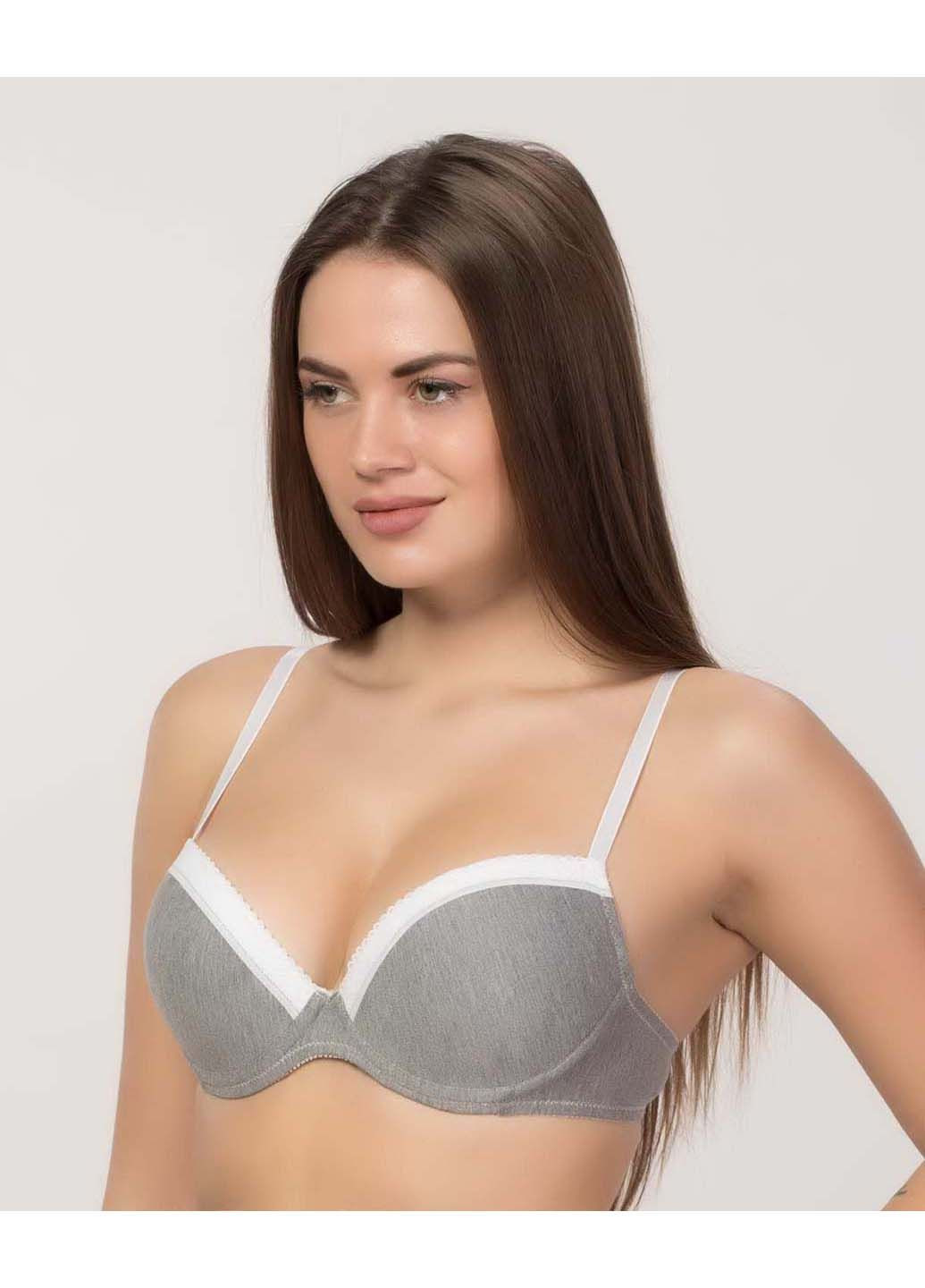 Серый бюстгальтер Elita с косточками