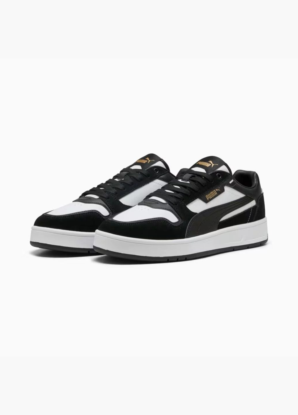 Чорні кросівки чоловічі court classic street sd black/white 400215-01 Puma