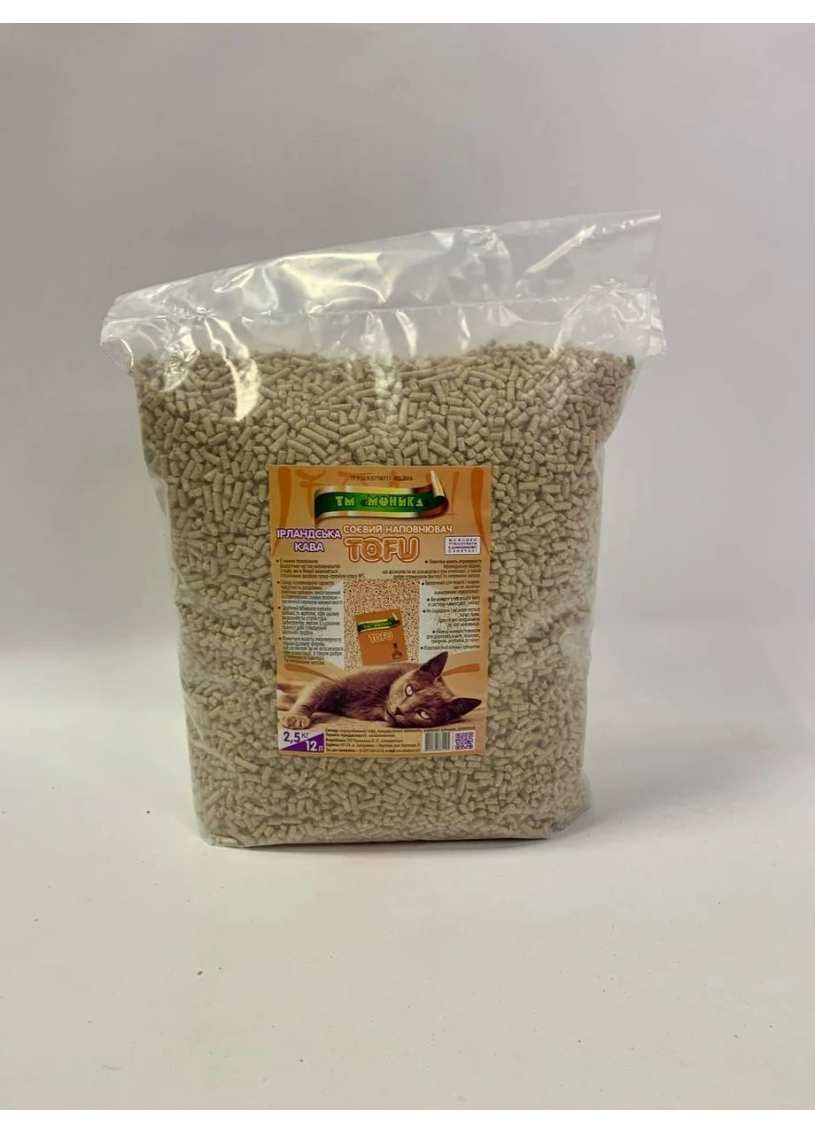 Наповнювач туалетів для кішок соєвий-tofu Ірландська кава 2,5 кг No Brand (320950063)