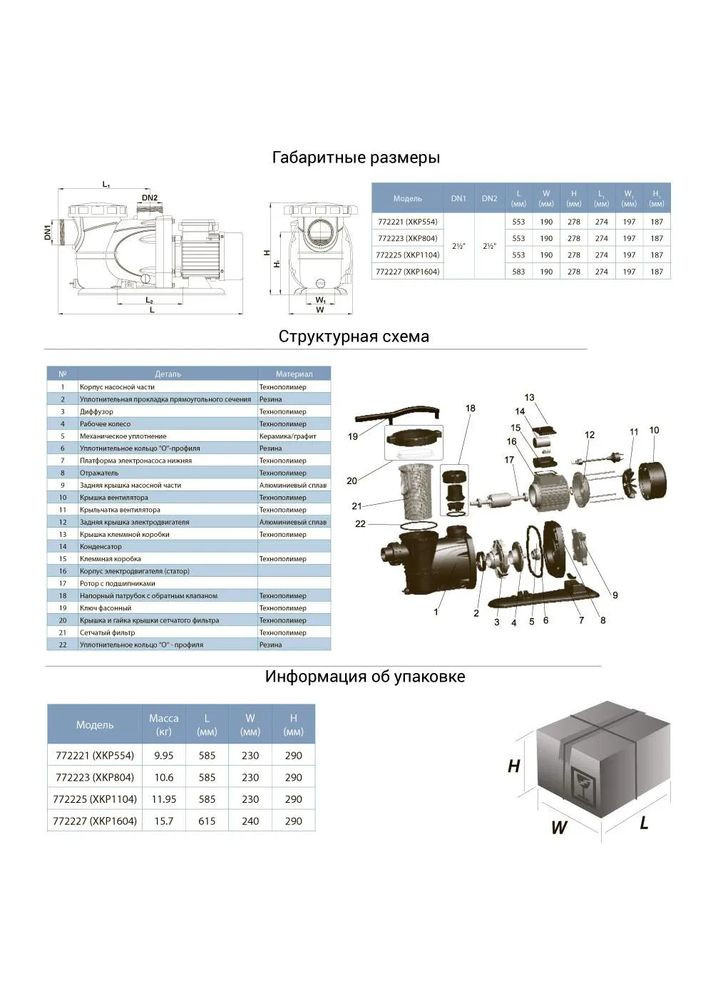 Насос 1.6кВт Hmax 17.5м Qmax 450л/хв (772227) Leo (323105651)