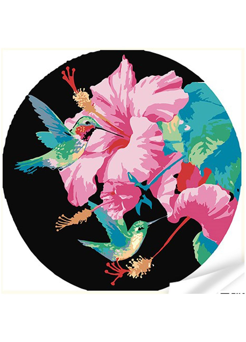 Вініл за номерами Гібіскусовий рай см картина для малювання творчість для дітей Strateg (369758505)