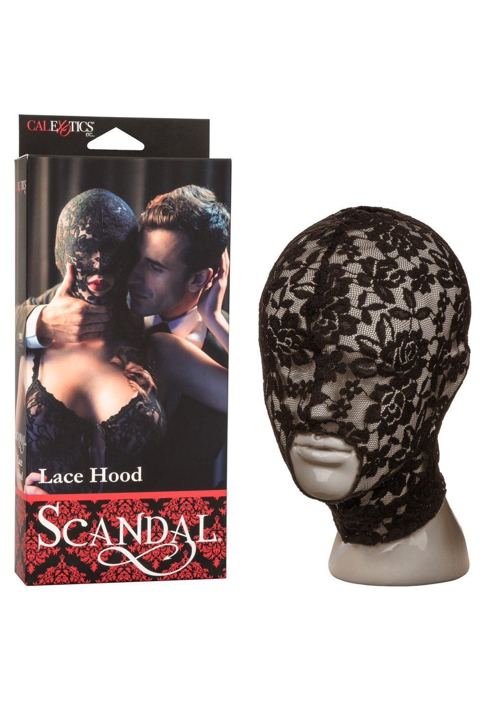 Мереживна маска із закритими очима Scandal з відкритим ротом, чорна, OS California Exotic (289784485)