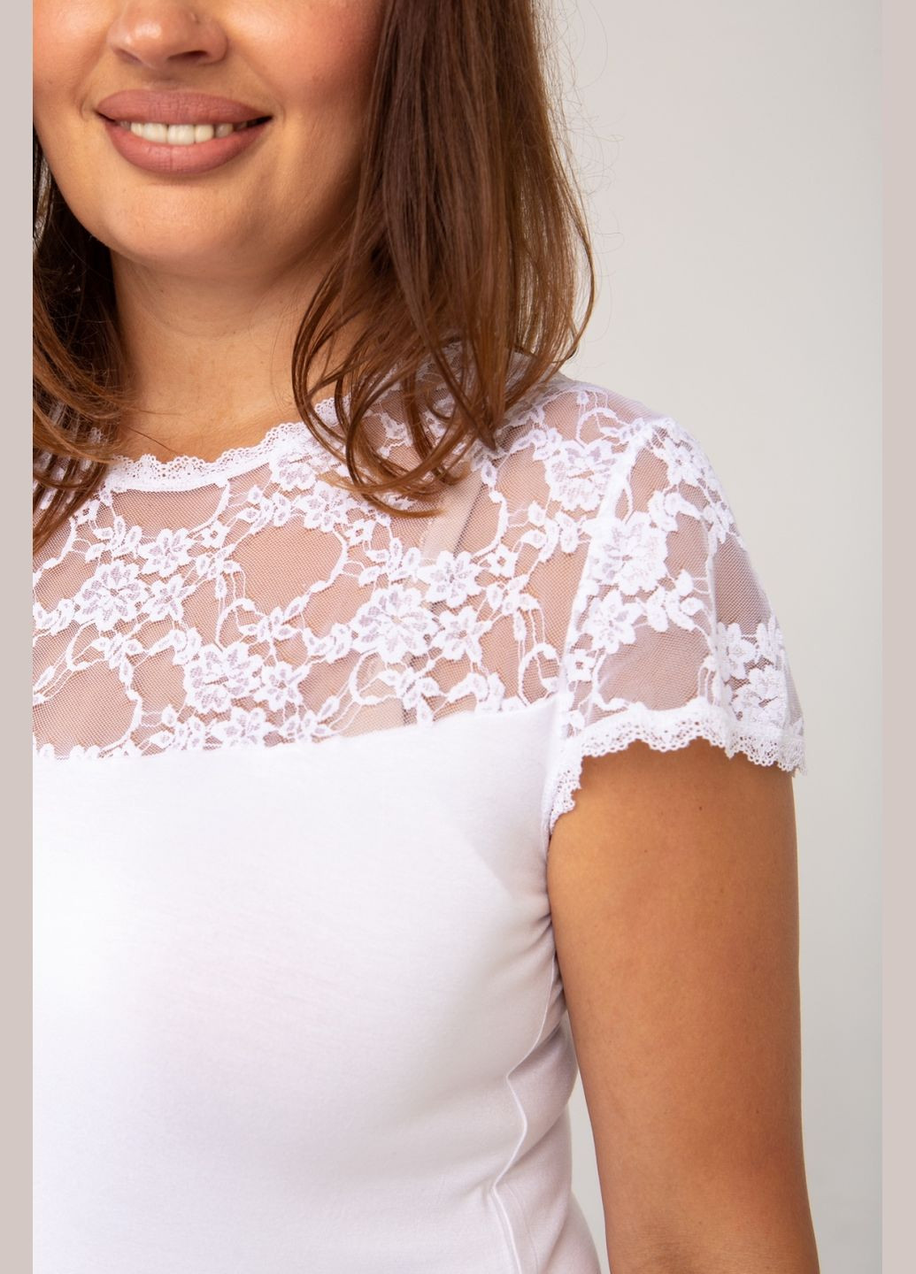 Футболка з прозорим верхом Ozkan - (317445096)