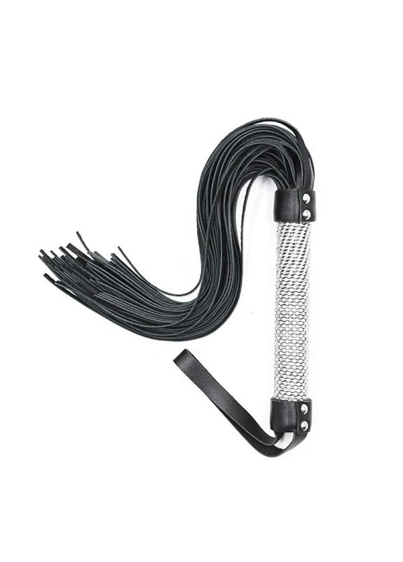 Черная кожаная плеть Diamond Handle Scattered Bdsm4u (381404856)