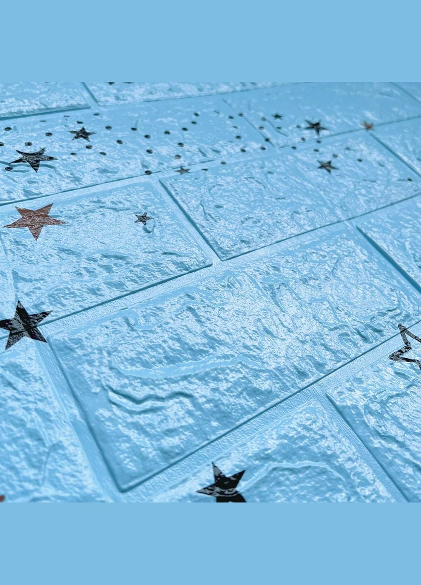 Самоклеюча 3D панель блакитні зірки 700х770х3мм (321) SW00001342 Sticker Wall (278314669)