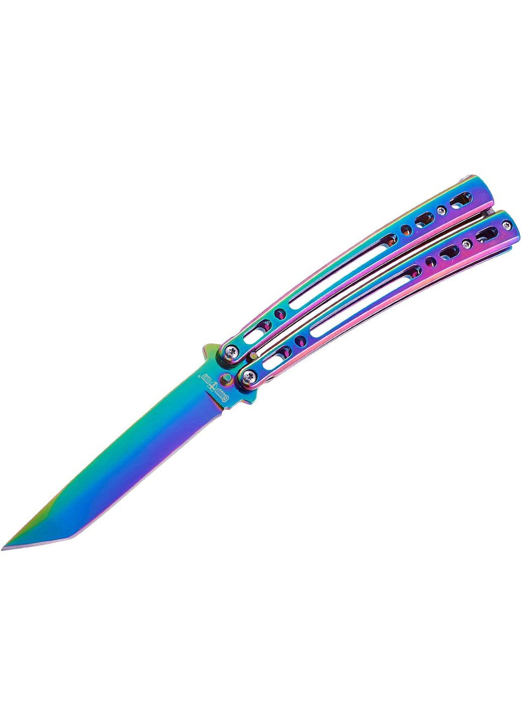 Нож балисонг (бабочка) 15-AA, цвет градиент (изумрудный) Grand Way (370770599)