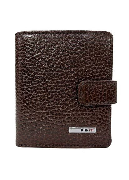 Чоловіче портмоне з натуральної шкіри коричневого кольору Karya (336377905)