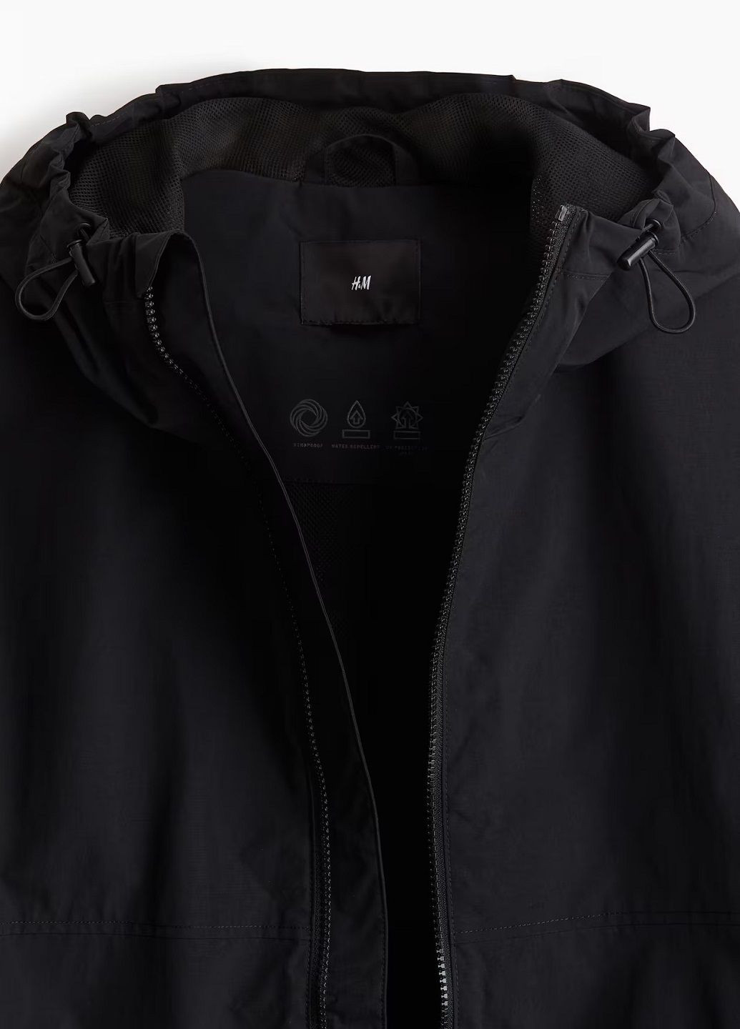 Чорна демісезонна вітровка H&M