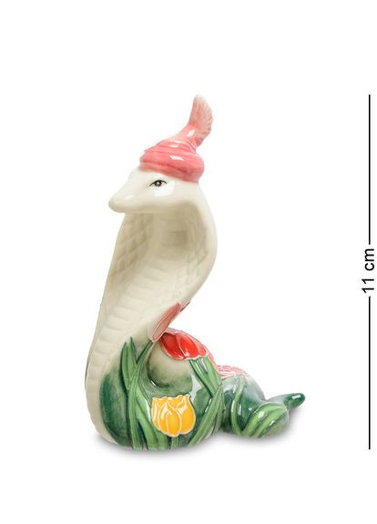Фигурка фарфоровая Кобра Змея 11х8 см 1105198 Pavone (346534997)