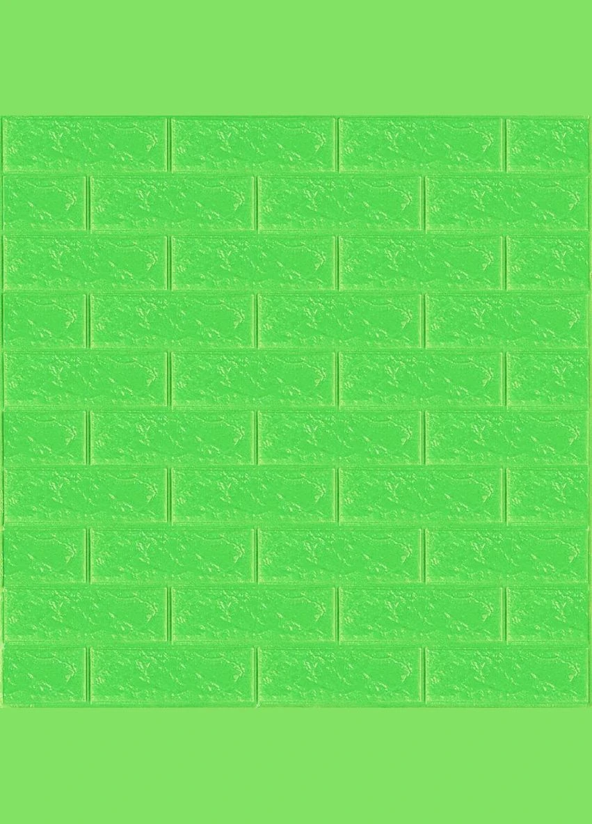 3D панель самоклеящийся кирпич Зеленый 700х770х3мм (0133) SW-00000639 Sticker Wall (314798374)