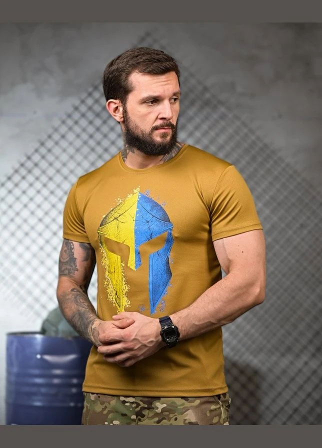 Тактическая футболка Spartan из материала Coolmax с рисунком DTF. No Brand (351377240)