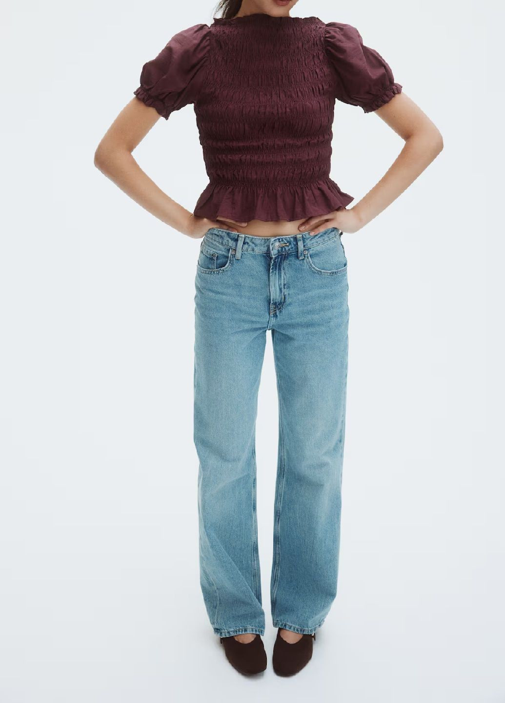 Бордова блузка H&M