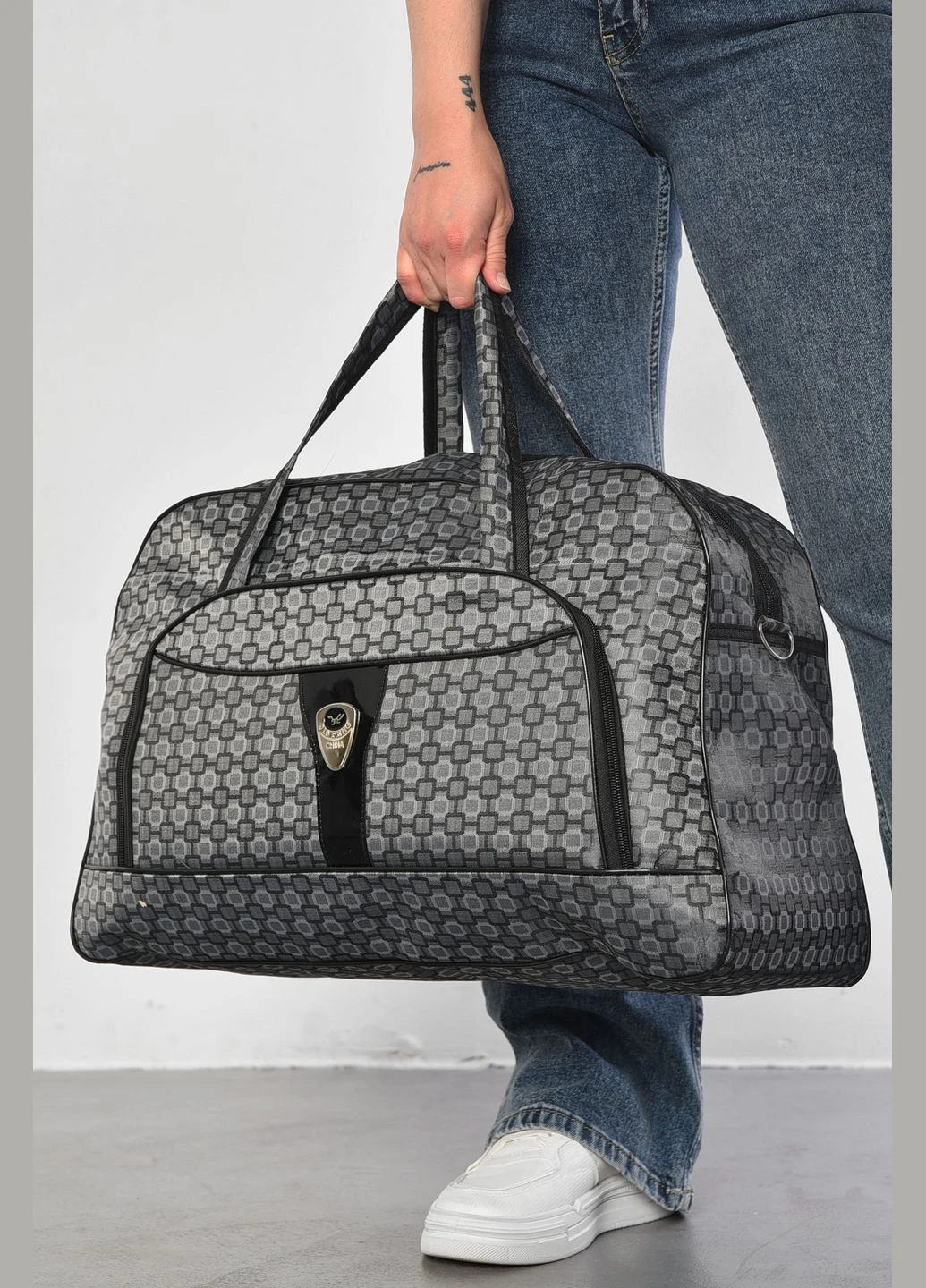 Сумка дорожная унисекс серого цвета Let's Shop (299147552)